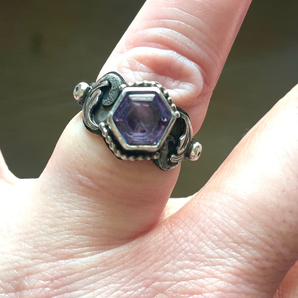 Handmade Alexandrite silver ring - Picture 2 of 14
